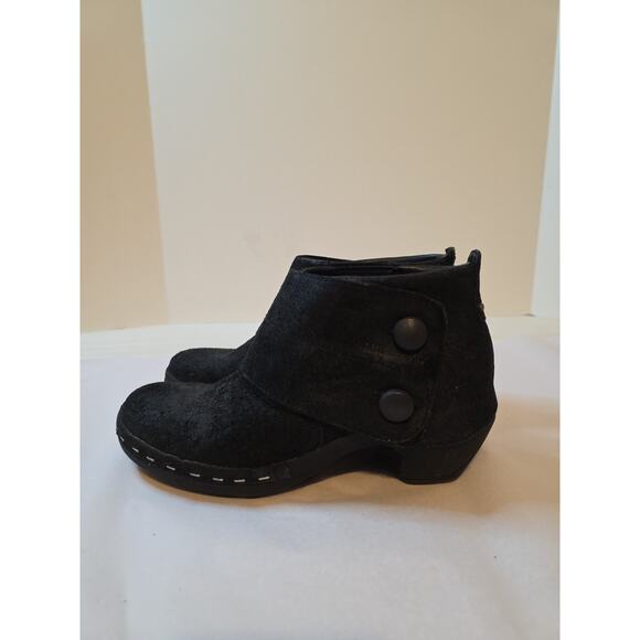 Merrell Luxe Black Button Suede Booties Ankle Womens Size 8.5 Moto Winter - Picture 7 of 16